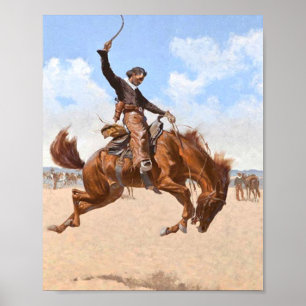 Póster A Buck Jumper 1893 - Frederic Remington