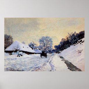 Póster A Cart on the Snow Covered Road