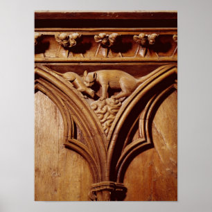 Póster A cat and mouse, from a choir stall
