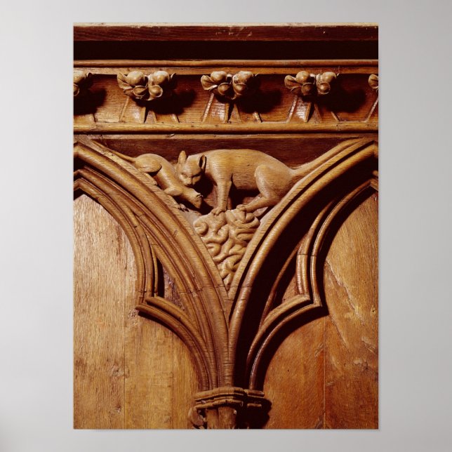 Póster A cat and mouse, from a choir stall (Frente)