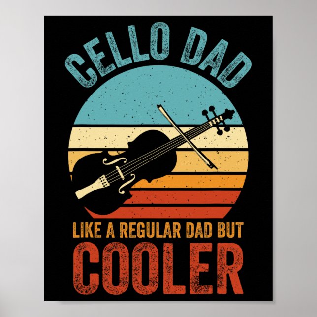 Póster A Cello Dad Le Gusta La Grasa Cello Lover (Frente)