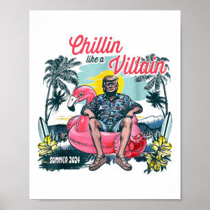 Póster A Chillin le gusta el verano de Trump 2024, Trump
