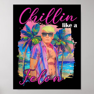 Póster A Chillin Le Gusta Un Divertido Trump Para Preside