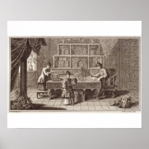 Póster A Chinese Calligraphy Shop, from an account of the
