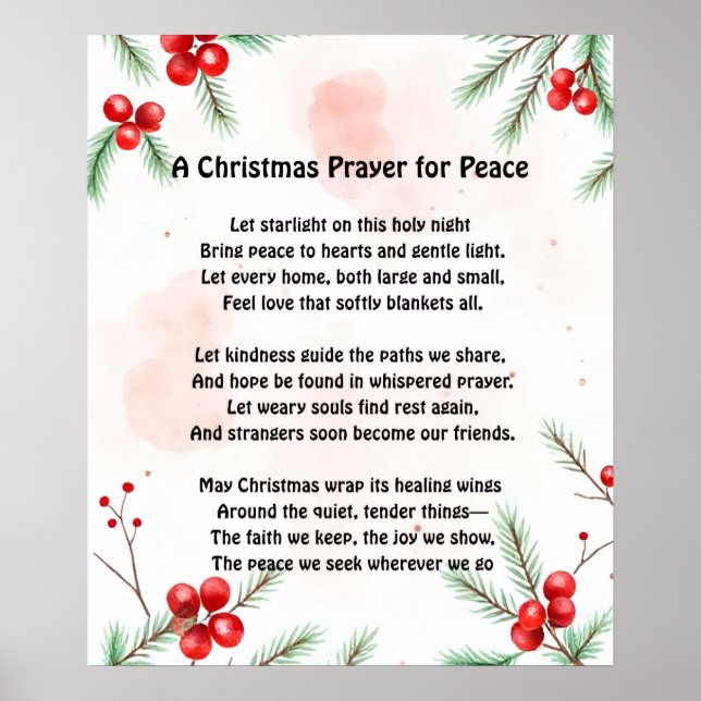 Póster A Christmas Prayer for Peace (Frente)