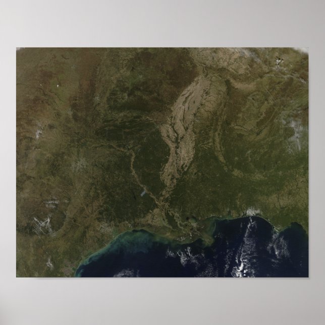 Póster A cloud-free view of the southern United States (Frente)