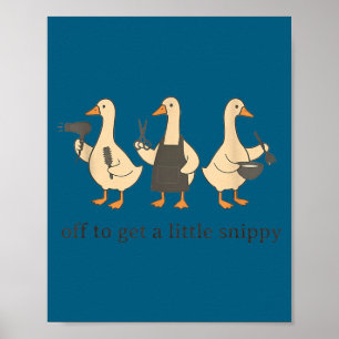 Póster A conseguir un ganso divertido un poco gruñón