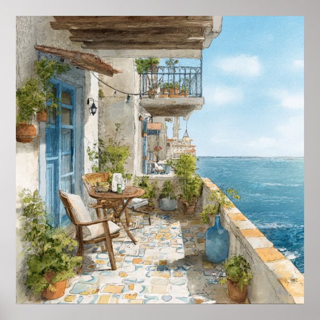 Póster A Cosy Seaside Balcony (Frente)