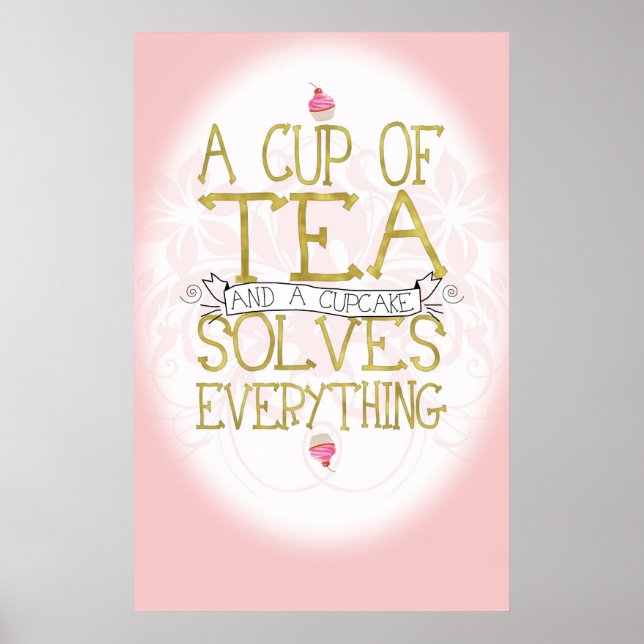 Póster A Cup of Tea and a Cupcake (Frente)