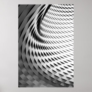 PÓSTER A CURVED FACADE COVERED IN WHITE LATTICEWORK