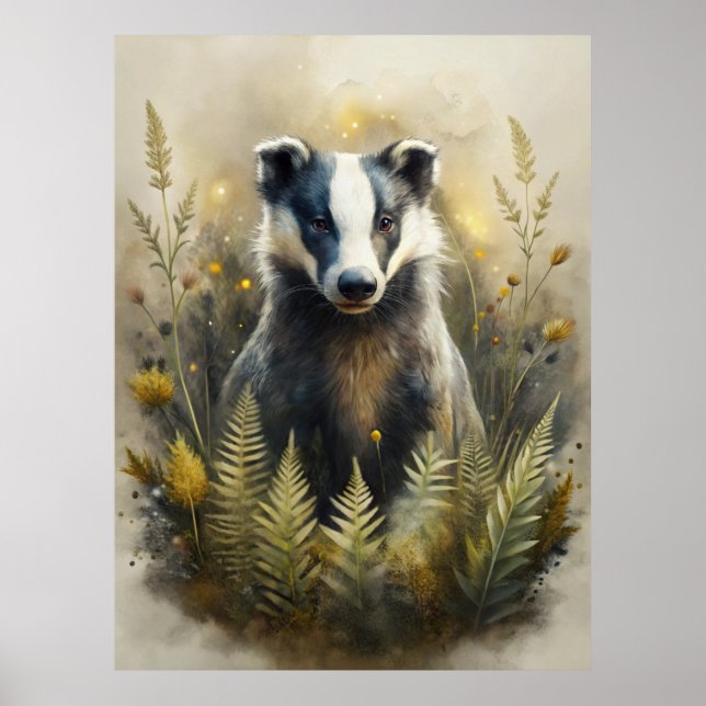 Póster A Cute Forest Badger (Frente)