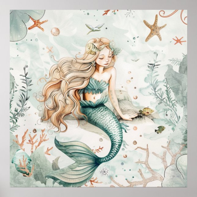 Póster A Cute Mermaid (Frente)