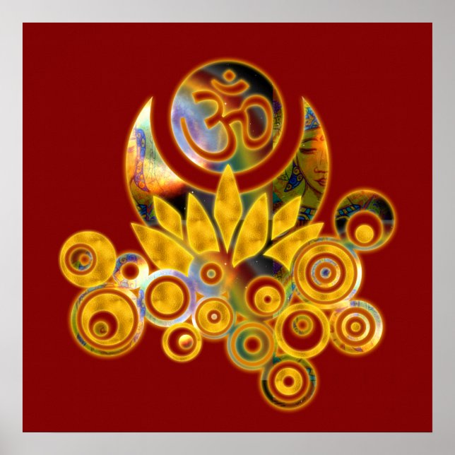 Póster A_darkred, Om Lotus (Frente)