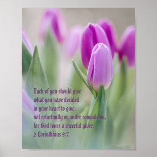Póster "A Dios Le Encanta Un Regalo Alegre" 2 Corinthians