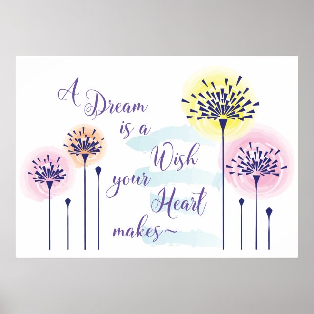 Póster A dream is Wish your Heart makes poster (Frente)