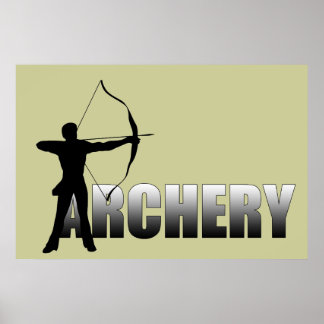 Póster A es para Archer - tiro con arco