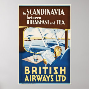 Póster A Escandinavia Noruega Suecia Finlandia Esquí Invi