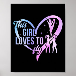 Póster A Esta Chica Le Encanta Volar Cheer Flyer Cheerlea