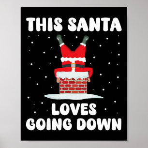 Póster A este Papá Noel le encanta bajar a Navidades dive