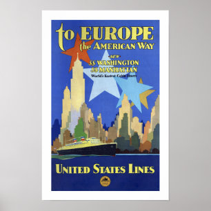 Póster A Europa a la manera estadounidense