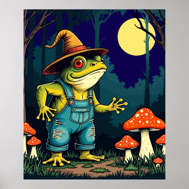 Póster A Familiar Toad Witch Foraging At Night (Frente)
