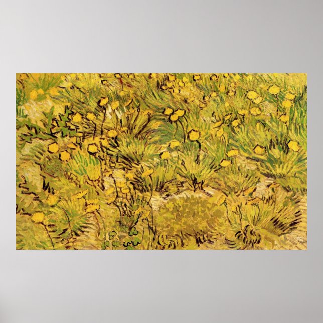 Póster A Field of Yellower Flowers, Vincent Van Gogh (Frente)