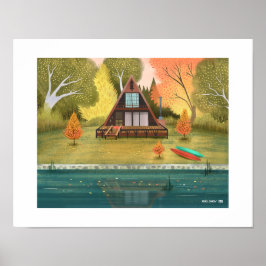 Póster A-Frame Cabin House Art Print