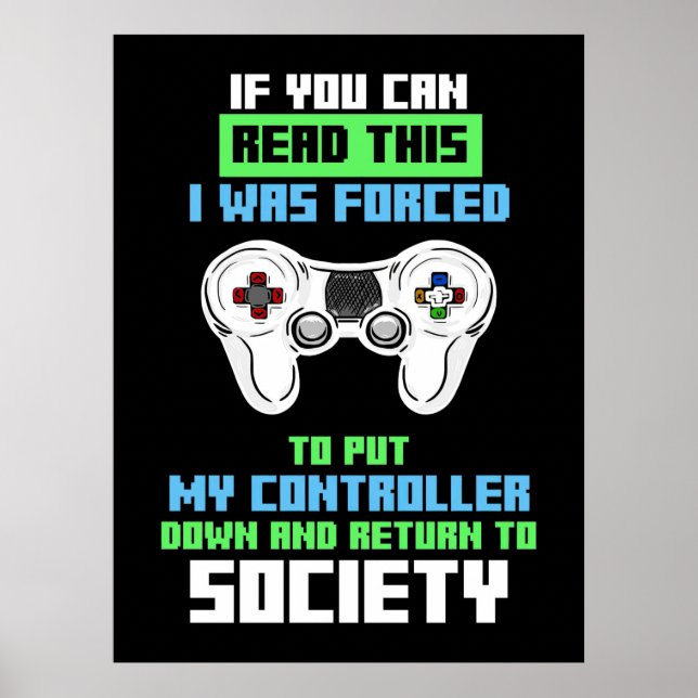 Póster A Gamer Lo Obligaron A Participar (Frente)