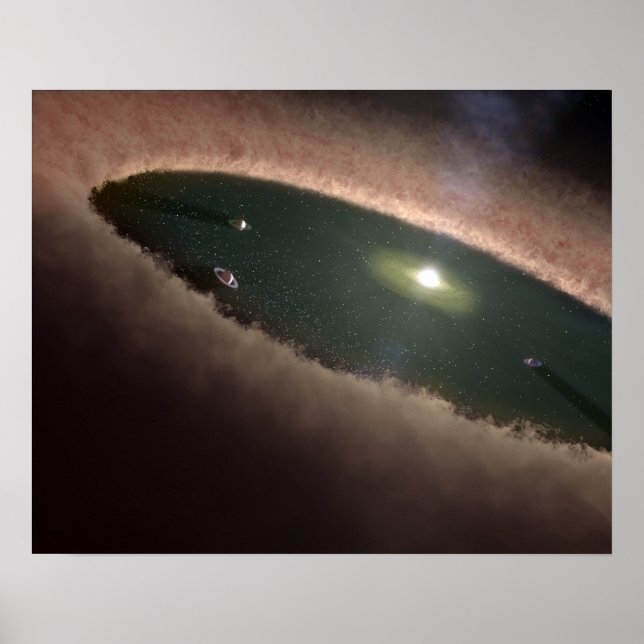 Póster A gap in a protoplanetary, or planet-forming (Frente)