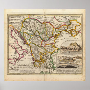 Póster A general map of Turkey in Europe