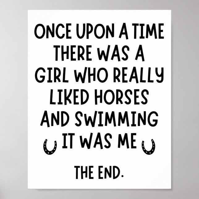 Póster A girl who really liked Swimming and Horses. (Frente)