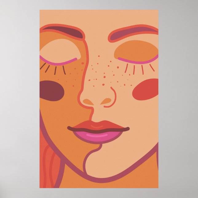 Póster a girl with her eyes closed (Frente)