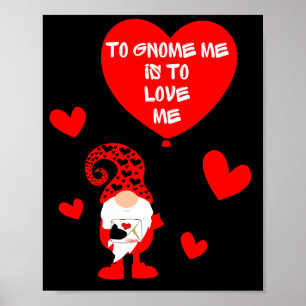 Póster A GNOME YO ME ENCANTA día de San Valentín gracioso