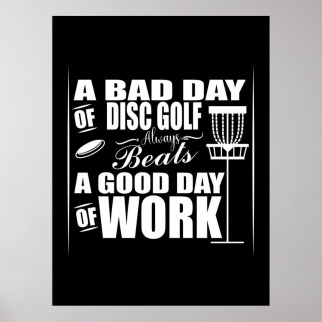 Póster A Good Day Start With Disc Golf (Frente)