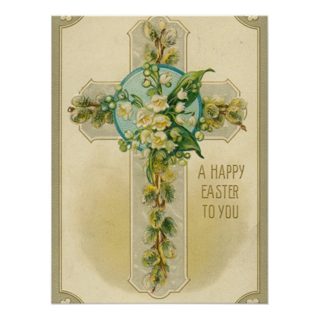 Póster A Happy Easter to You - Antique Postcard,  (Anverso)