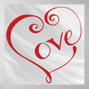 Póster A Heart made of Love in Red