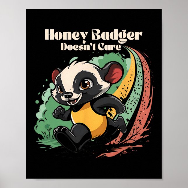 Póster A Honey Badger no le importa lo divertido que sea  (Frente)