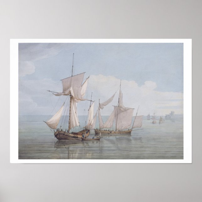 Póster A Hoy y un Lugre con otro barco en una calamidad S (Frente)