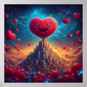 Póster A.I. Árbol de corazones