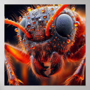Póster A.I. Macro de hormiga
