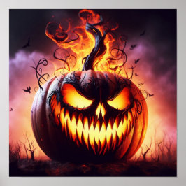 Póster A.I. Maldad quemando a Jack-o'-lantern