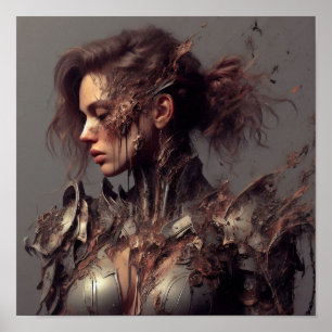 Póster A.I. Mud Caked Female Knight