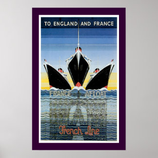 Póster A Inglaterra y Francia - Poster de la línea france