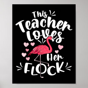 Póster A Istant Principal Le Encanta Su Flock Flamingo Te