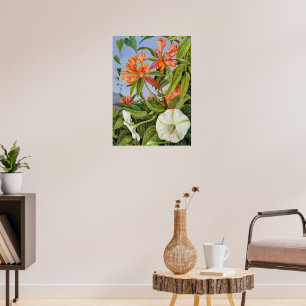 Póster A Javan Rhododendrum e Ipomoea