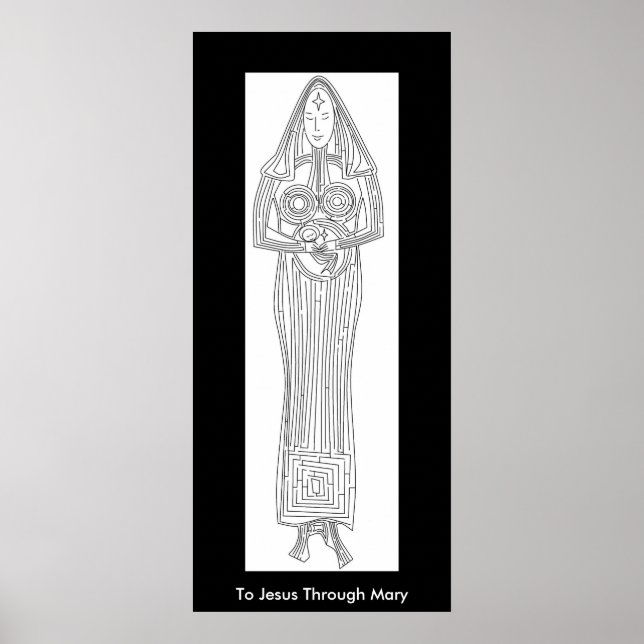 Póster A Jesús a través de María (Frente)