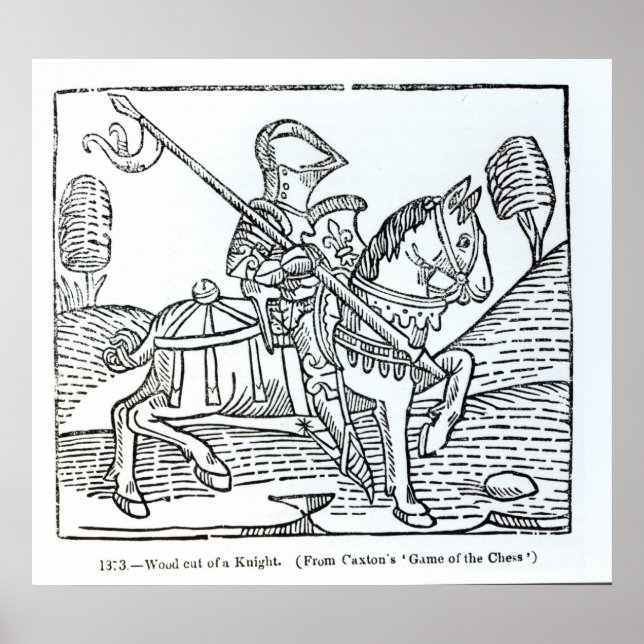 Póster A Knight, from Caxton's 'Game of the Chess' (Frente)