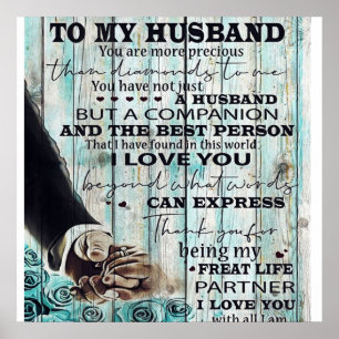 Póster A la carta de mi marido   Agradable Regalo Para El
