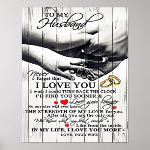 Póster A la carta de mi marido   Cute Present  