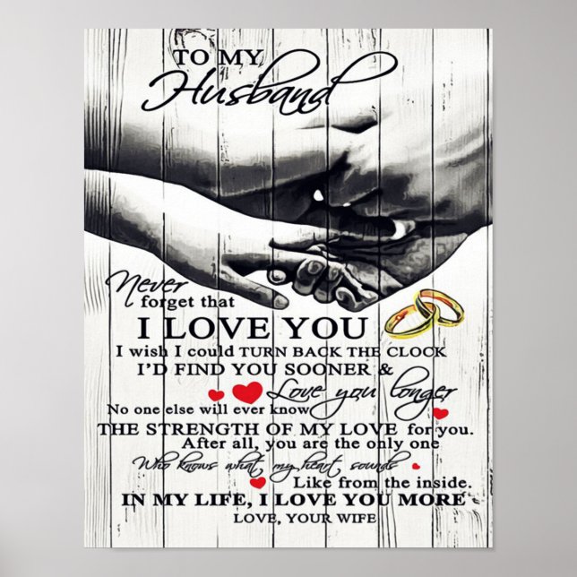 Póster A la carta de mi marido | Cute Present | (Frente)